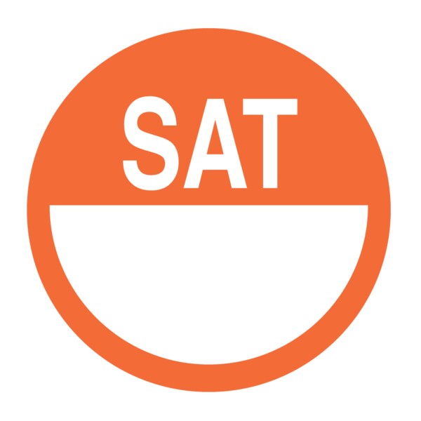 Nevs DaySpots - Saturday 2" circle White w/Orange DDOT-S2 - main